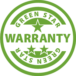 We offer a Green Star Installation Warranty.