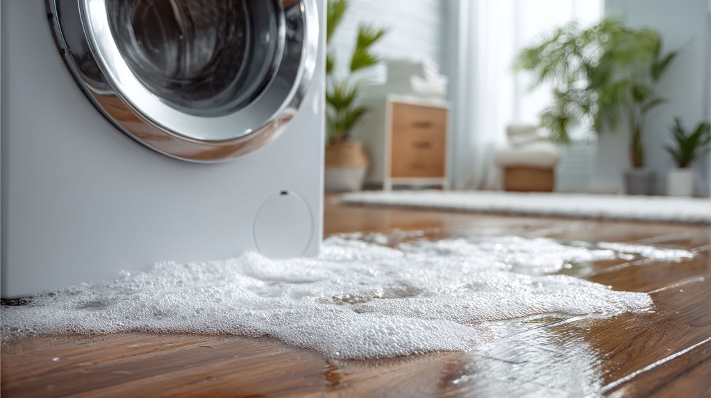 Washing machine flooding onto LVP floors