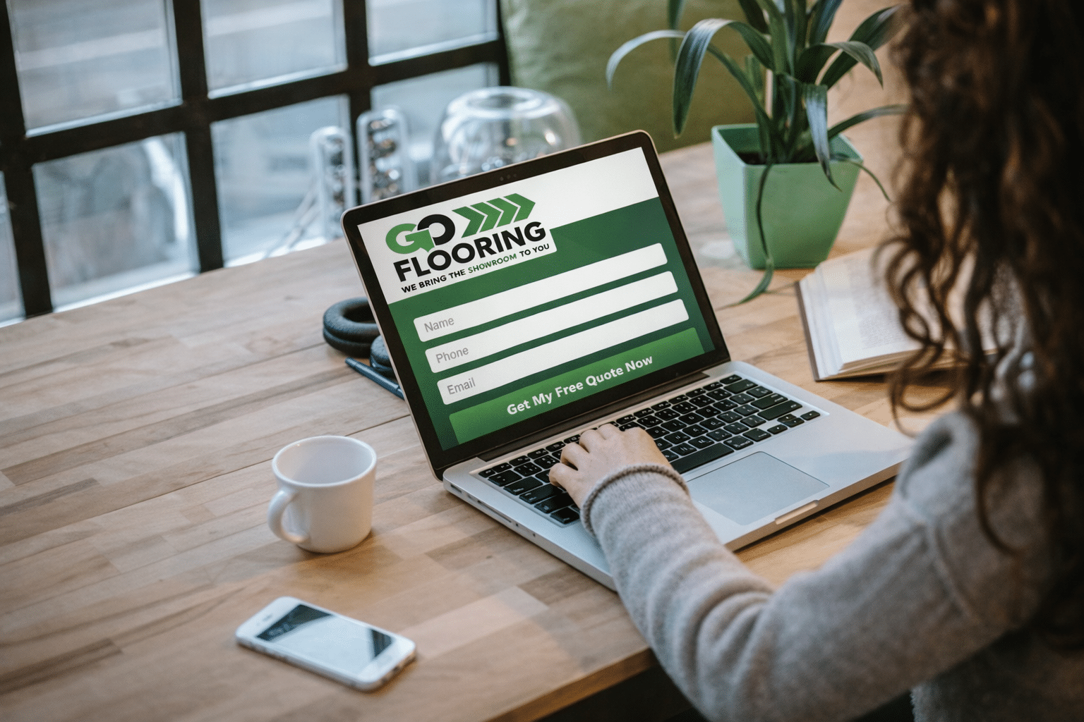 Filling out a flooring quote form